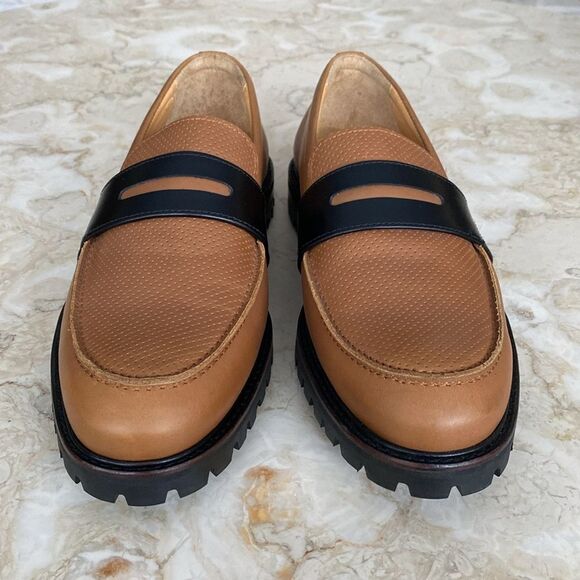 WANT Les Essentiels Leather Penny Loafers Chunky Lug Sole - Picture 3 of 16